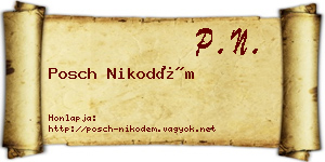Posch Nikodém névjegykártya